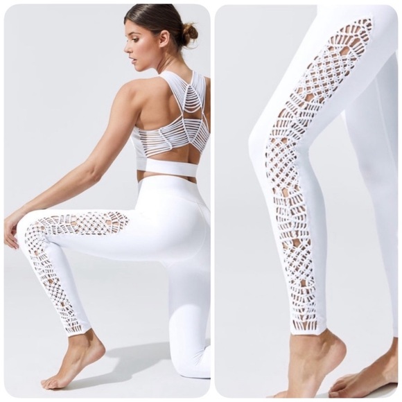 Carbon38 Pants - Carbon38 Sayang Tanjung Macrame White Leggings